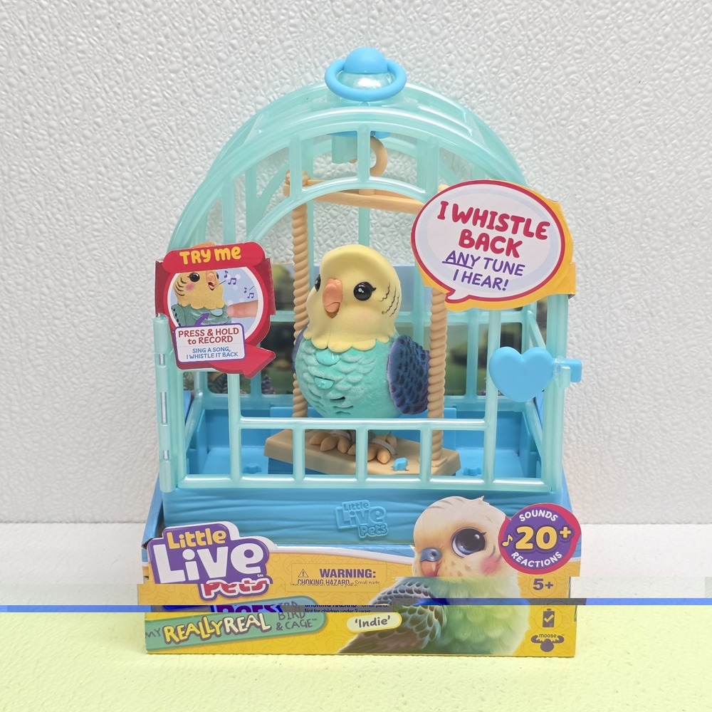 Indie the Interactive Talking Bird Toy & Colorful Cage 20+ Sounds for Kids